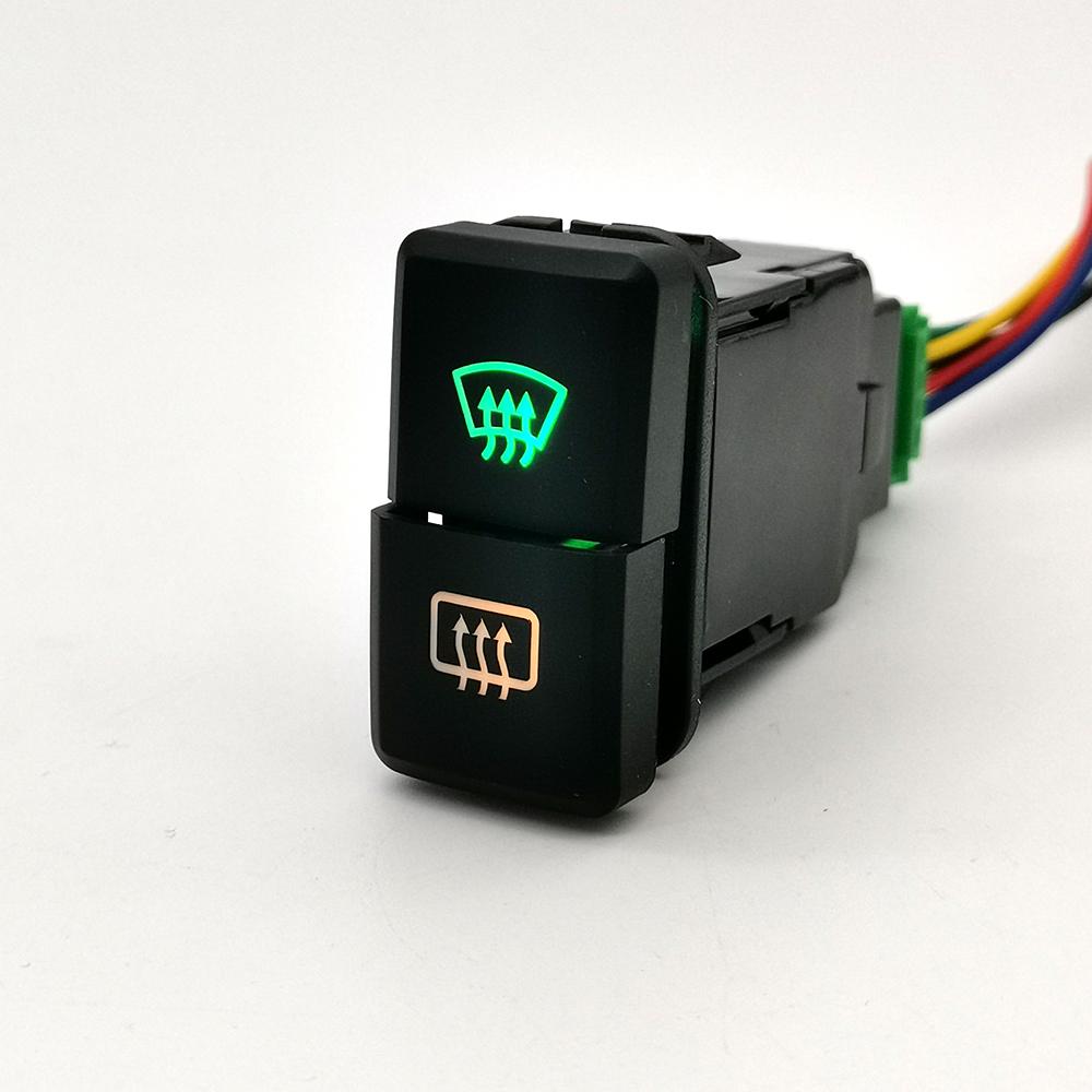 1PC Dual Volume LED Roof Spotlight Power Light Fence Gate Garage DRL Switch Button for Toyota FJ Land Cruiser Prado 120 LC100