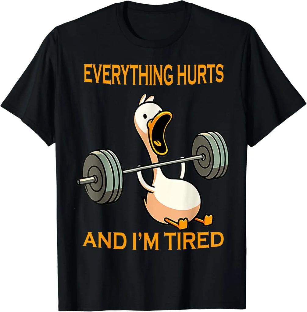 Release The Quackin Duck Gym Weightlifting Bodybuilder Tshirt Graphic T Shirts Unisex And Unisex Clothing Streetwear Camisetas