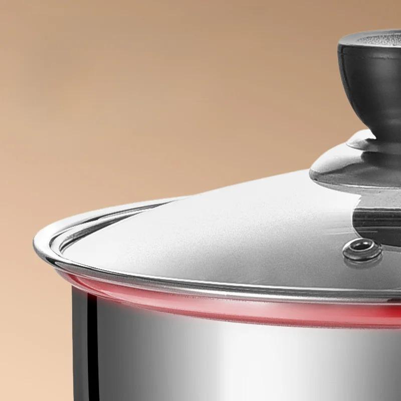 Stainless Steel Small Soup Pot Instant Noodle Cooking Pot for Induction Cooker Baby Foods Pot with Handle Kitchen Baking Tools