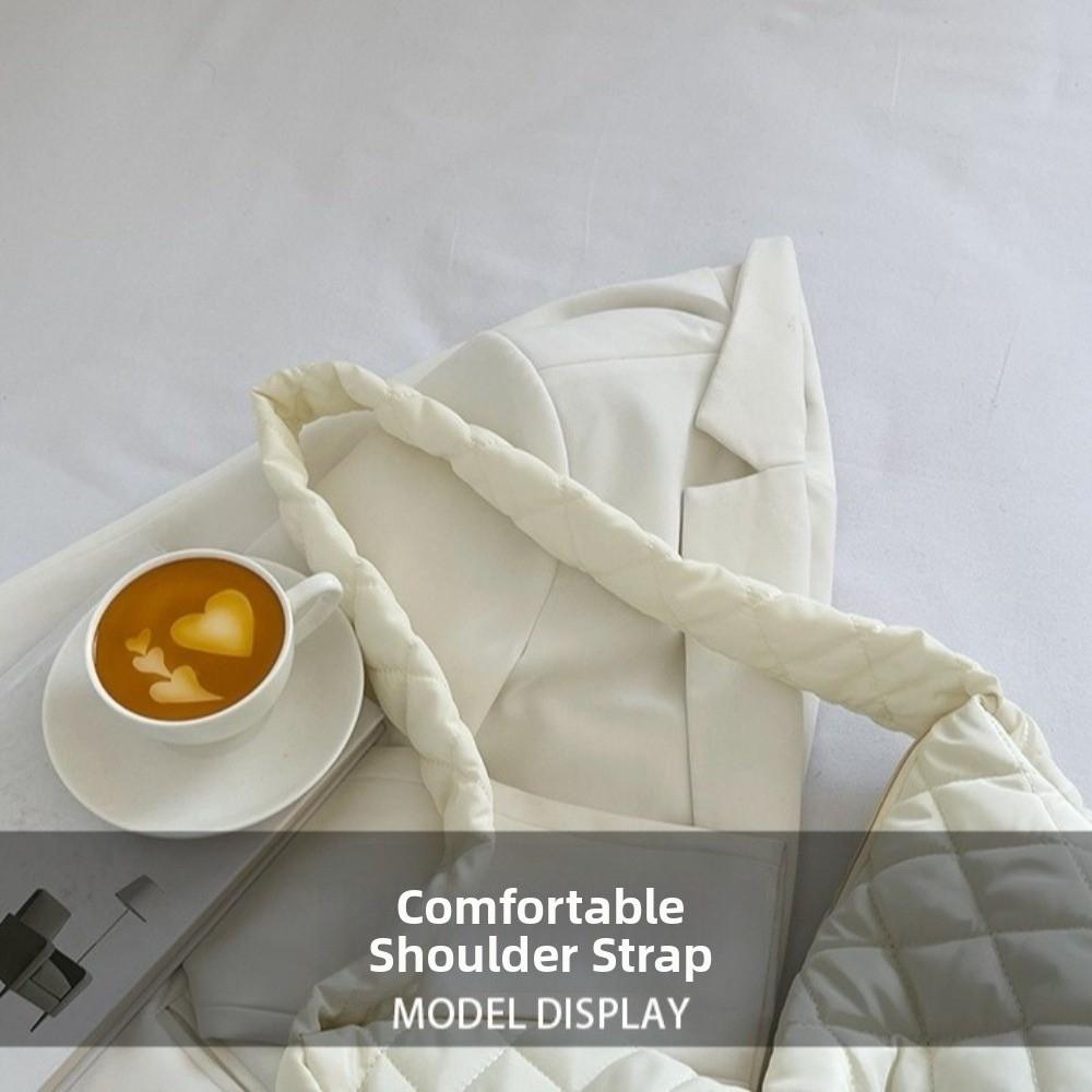 Pleated Bubble Shoulder Bag Solid Color Puffer Padded Crossbody Bag Cloud Pattern Tote Bag Lady