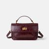 Vintage Cowhide Small Square Handbag Women's Senior Texture Single Shoulder Crossbody Bag