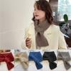 Knitted Neck Scarf Thick Neckerchief Wrap Winter Warm Cross Scarf  Girls