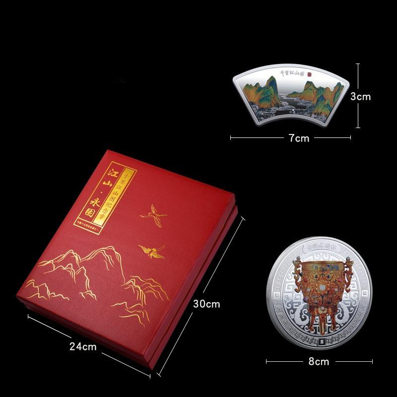 Карта ландшафта на тысячу миль, набор памятных медалей, трехмерный рельеф, цветная памятная медаль, рождественский подарок, наполнители для чулка