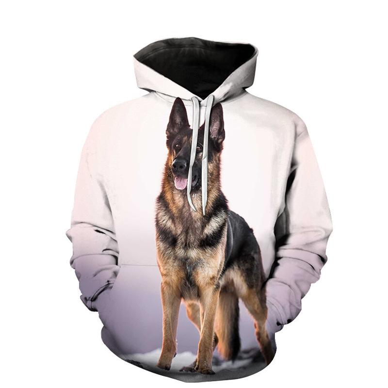 German Shepherd Dog Men 3D Print Fashion Popular Sweatshirt Spring Autumn Men's And Women's Pullover Street Harajuku Hoodies