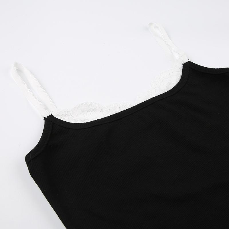 Женская кружевная модная майка с эффектом броскости, маленькая майка Spice Girl, сексуальная трикотажная майка