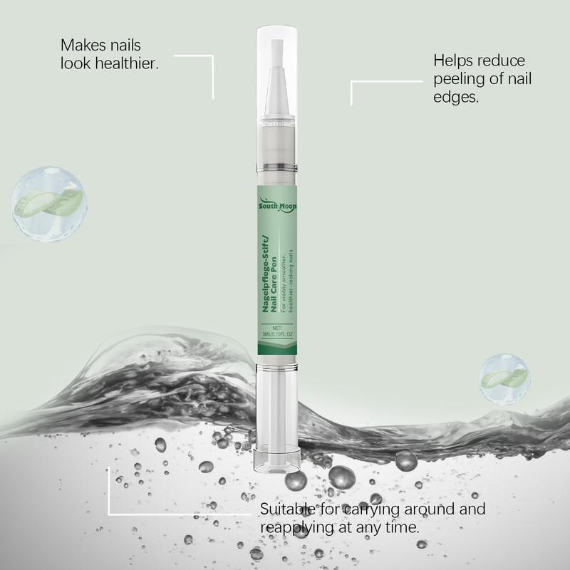 South Moon Nail Care Pen for Fingernail Toenail Quick Absorbing Rough Cuticle Softener Brittle Nail Smoothing Nail Care Liquid