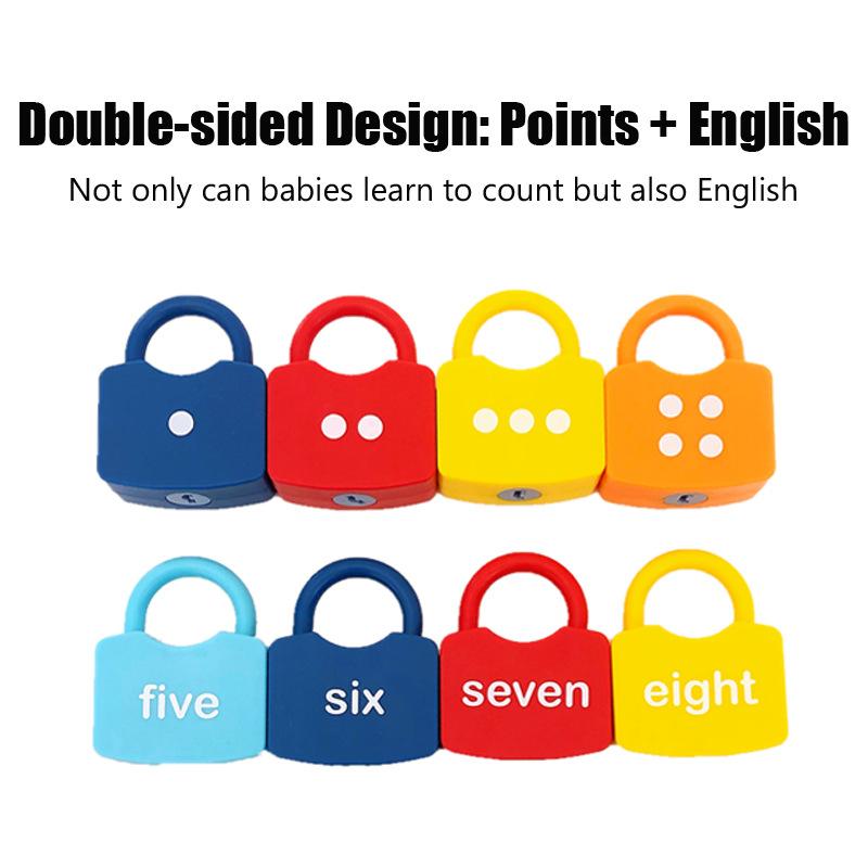 20 шт./компл., игрушки Монтессори, математические замки, набор ключей для детей, разблокировка обучающих чисел, познание, детские развивающие игрушки для раннего развития, подарок