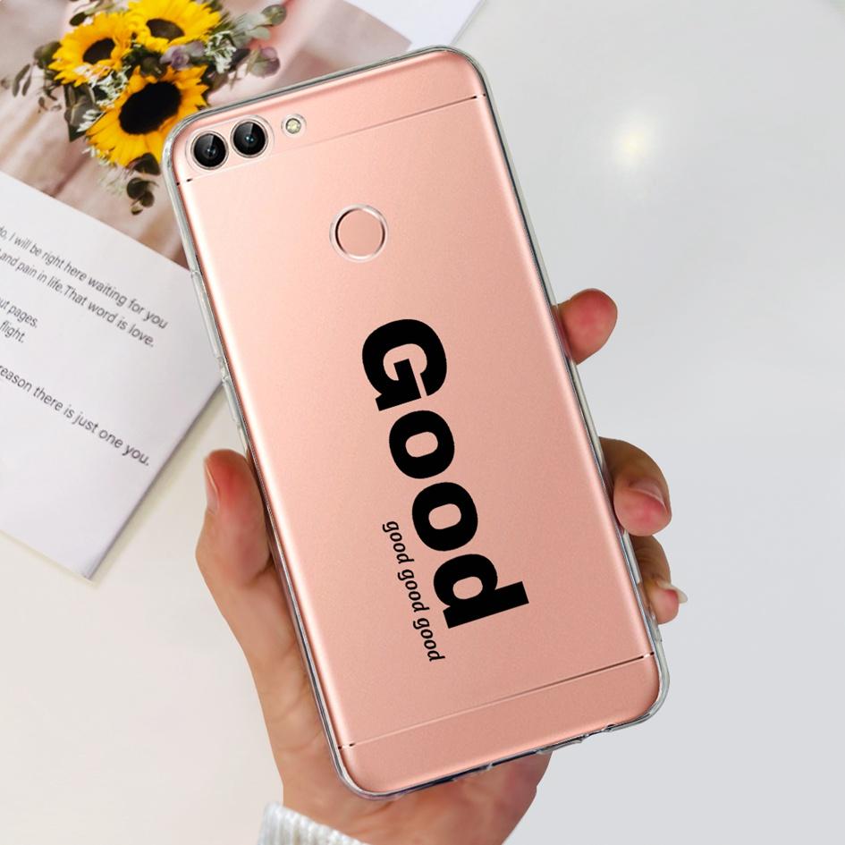 For Huawei P Smart Case FIG-LX1 FIG-LX2 FIG-LX3 Back Cover Fashion Flower Marble Clear Silicone Soft Funda For PSmart 2018 Coque