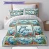 Retro Oil Painting Art Pattern Bedding,Quilt Set Quilt Cover Pillowcase Home Birthday Gift (1 * duvet cover + 2 * pillowcase, without core)