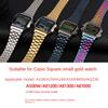 Для часов Casio из нержавеющей стали Ремешок A158 A159 A168 A158W f91w LA-680 AEQ-110 f91w маленький золотой ремешок для часов 18 мм Браслет