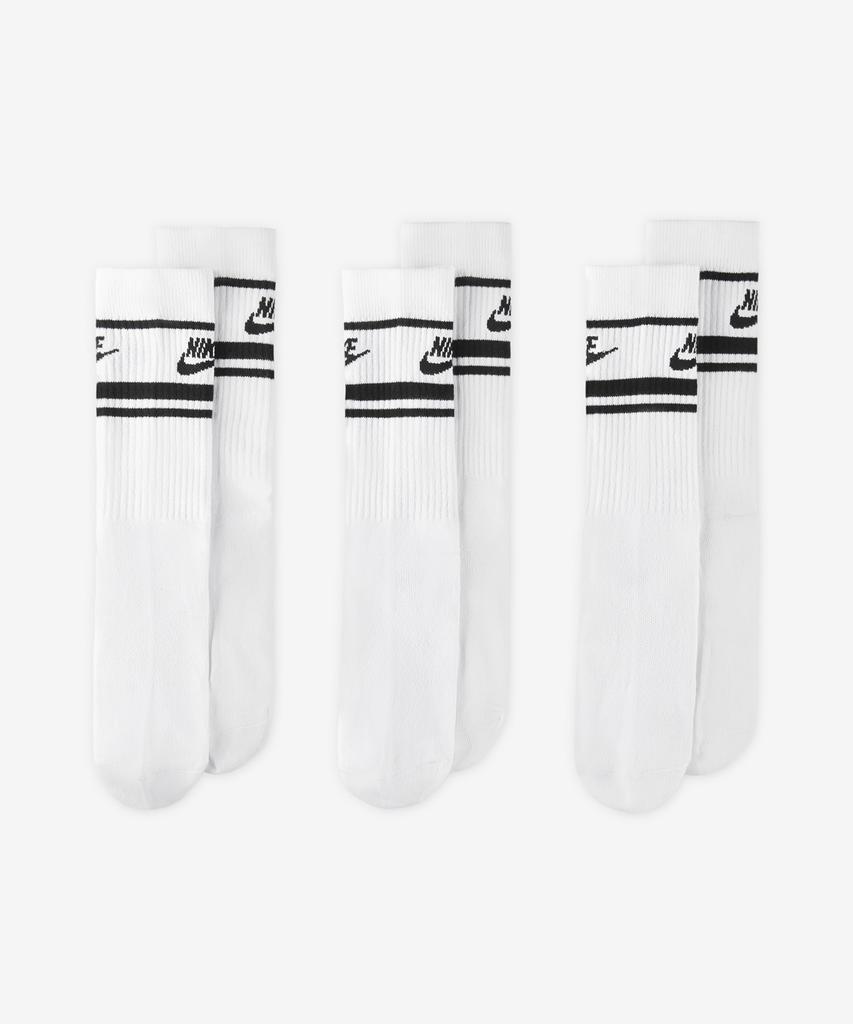 Nike Спортивные носки Dri-Fit Everyday Essentials с круглым вырезом (3 пары) - белый:черный:Черный / Dx5089-103