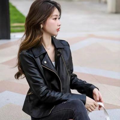 Новая кожаная куртка для мотоцикла, облегающая, маленькая куртка в стиле панк
