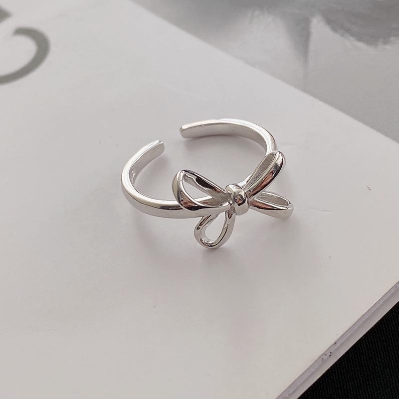 Кольцо с нерегулярным дизайном и блестящим бантом для женщин – Аксессуар для указательного пальца