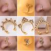Zircon Nose Clip: Faux Piercing Jewelry with Copper and Diamond Embellishments