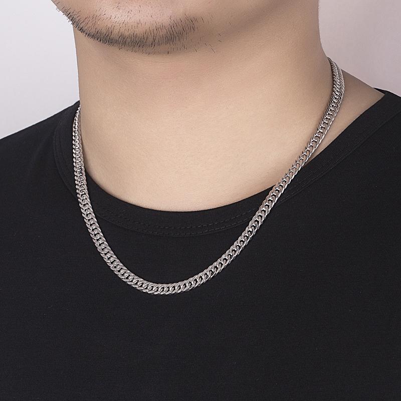Аутентичная мода, ожерелье из 100% стерлингового серебра 925 пробы, 6 мм, 18-22 дюйма, кубинская цепочка, ожерелье для мужчин и мальчиков, цепочка с панцирем, подарочные ювелирные изделия