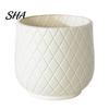 Lightweight Plastic Planters for Flowers Large Flower Pot with Rhombus Embossed Texture, Heavy Duty Planter Durable PE Plant Holders Home Decor Indoor