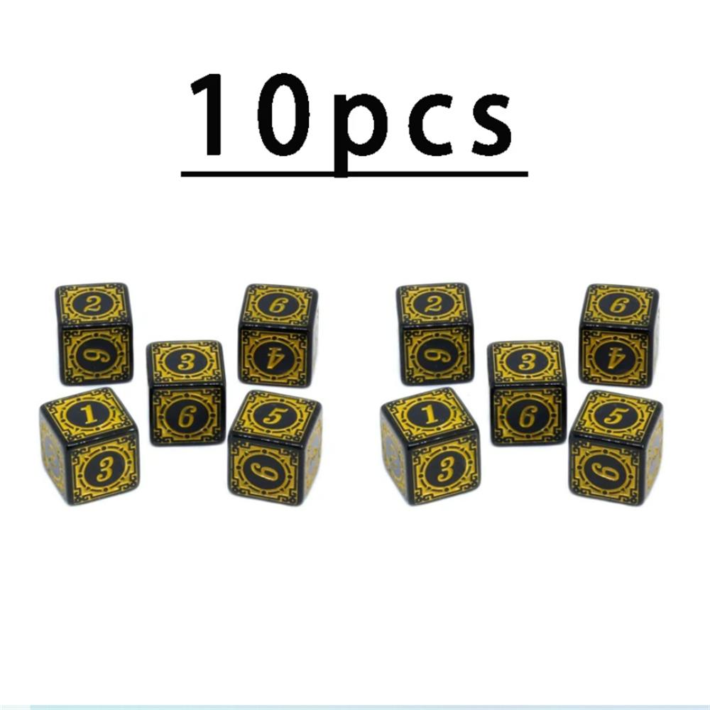 5/10/50 шт./компл. акрил 16 мм D6 цифровые квадратные угловые цифры 6-сторонние кубики для бара, паба, клуба, вечеринки для DND MTG, настольные игры
