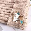 Cats Jewelry Accessories Gift For Women Men Badge Pin Cat Brooch Enamel Brooch Cat Fishing Brooch