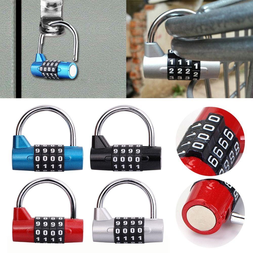 Lock Travel 4 Digit Password Lock Gym Safety Coded Lock Luggage Padlock Dormitory Cabinet  Lock