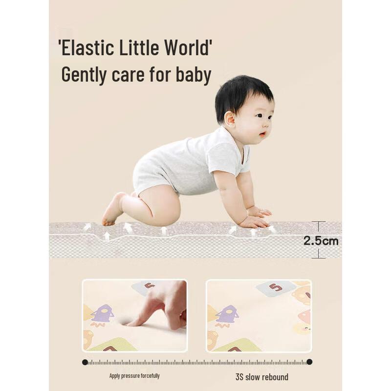 HANDUNYOU Baby Crawling Mat - Forest Park & Magic Track