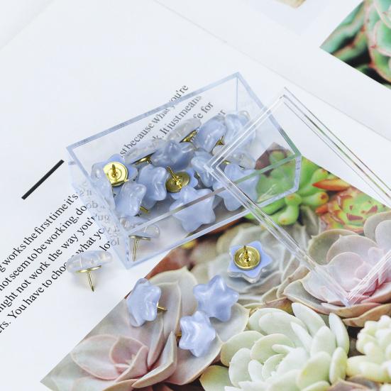 20 шт. Звездные блестящие кнопки-кнопки с коробкой для хранения, блестящие кнопки для доски объявлений, пробковой доски, фотостены для офиса или дома