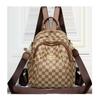 Checkerboard Spring and Summer Women's Versatile Backpack for Women Large Capacity Three-shoulder Bag Multifunctional Casual Backpack