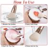 Silicone Makeup Brush Cleaning Pad with Soap – Solid 100g Shampoo Soap Brush Cleanser with Silicone Cleaning Mat, for Cleaning Makeup Sponges Brushes