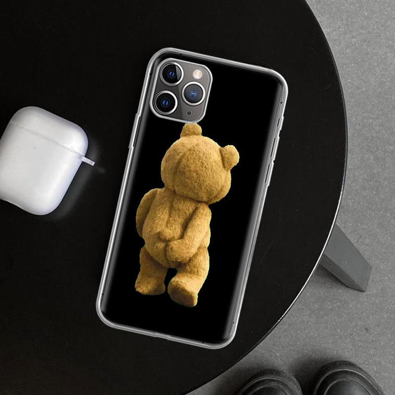 Шаловливый Милый Медведь Смешной Талисман Чехол для Телефона для iPhone 11 12 13 Mini 14 15 Plus 16 Pro Max 17 Air 7 8 + SE Арт Индивидуальный Fu