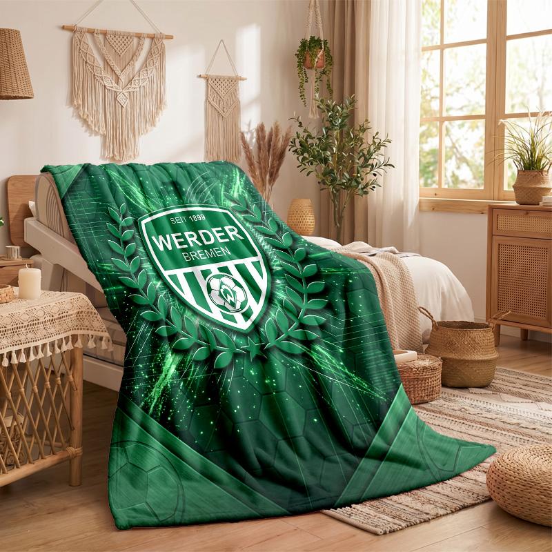 Werder Bremen Football Print Flannel Blanket Soft Warm Sofa Bed Throw Blanket For Home Office Bedroom
