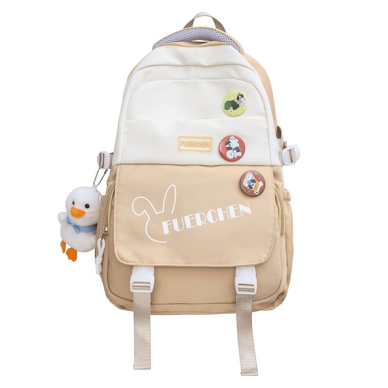 Backpack Simple Female College Students Summer Travel Schoolbag Fashion Junior High School Students Large Capacity Travel Backpack