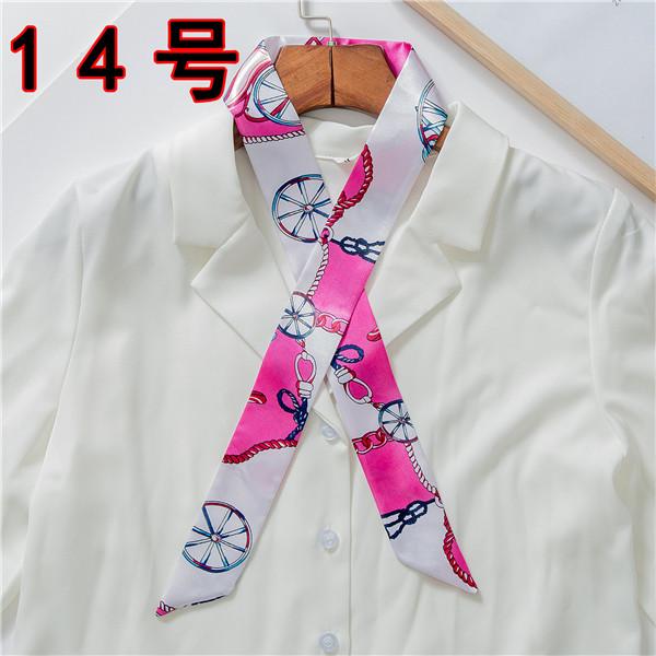 Luxury Brand Bag Scarf Foulard Femme Hijab Scarf Women Hair Silk Scarf Handle Bag Ribbons Long Skinny Scarves