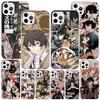 Плакат Bungo Stray Dogs Чехол для телефона с аниме для iPhone 17 Air 16 Pro Max 16E 15 + 14 Plus 11 12 13 Mini 7 8 SE Подарок Печатная обложка Веселый
