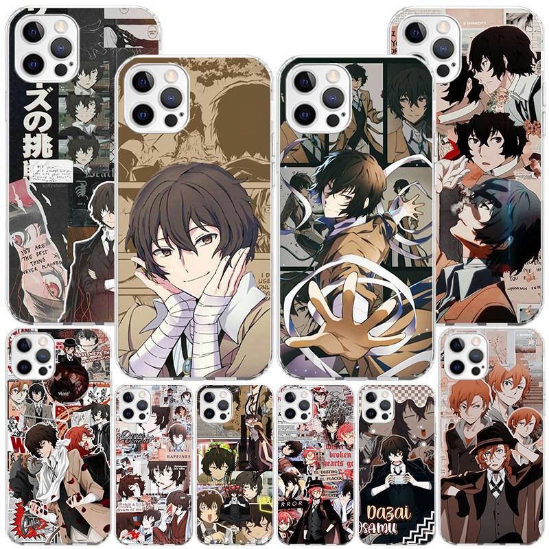 Плакат Bungo Stray Dogs Чехол для телефона с аниме для iPhone 17 Air 16 Pro Max 16E 15 + 14 Plus 11 12 13 Mini 7 8 SE Подарок Печатная обложка Веселый