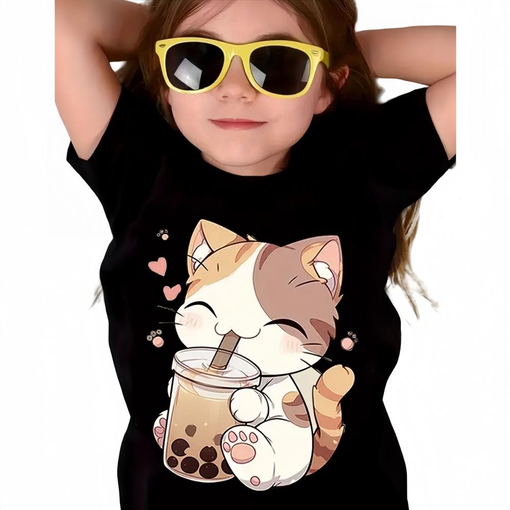 Summer T-Shirts for Women's Fashion Capybara Clothes Women Clothes Cute Cat Printed Tees Top Women T-Shirt