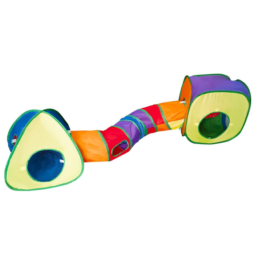 Cat Tunnel and Cubes Combo for Indoor Cats with Play Ball Collapsible Interactive Peek Hole Cat Tent and Cubes