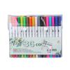 36 Colors Dual Tip Markers with Flexible Fiber Brush Tips Professional Dual Brush Markers Pen