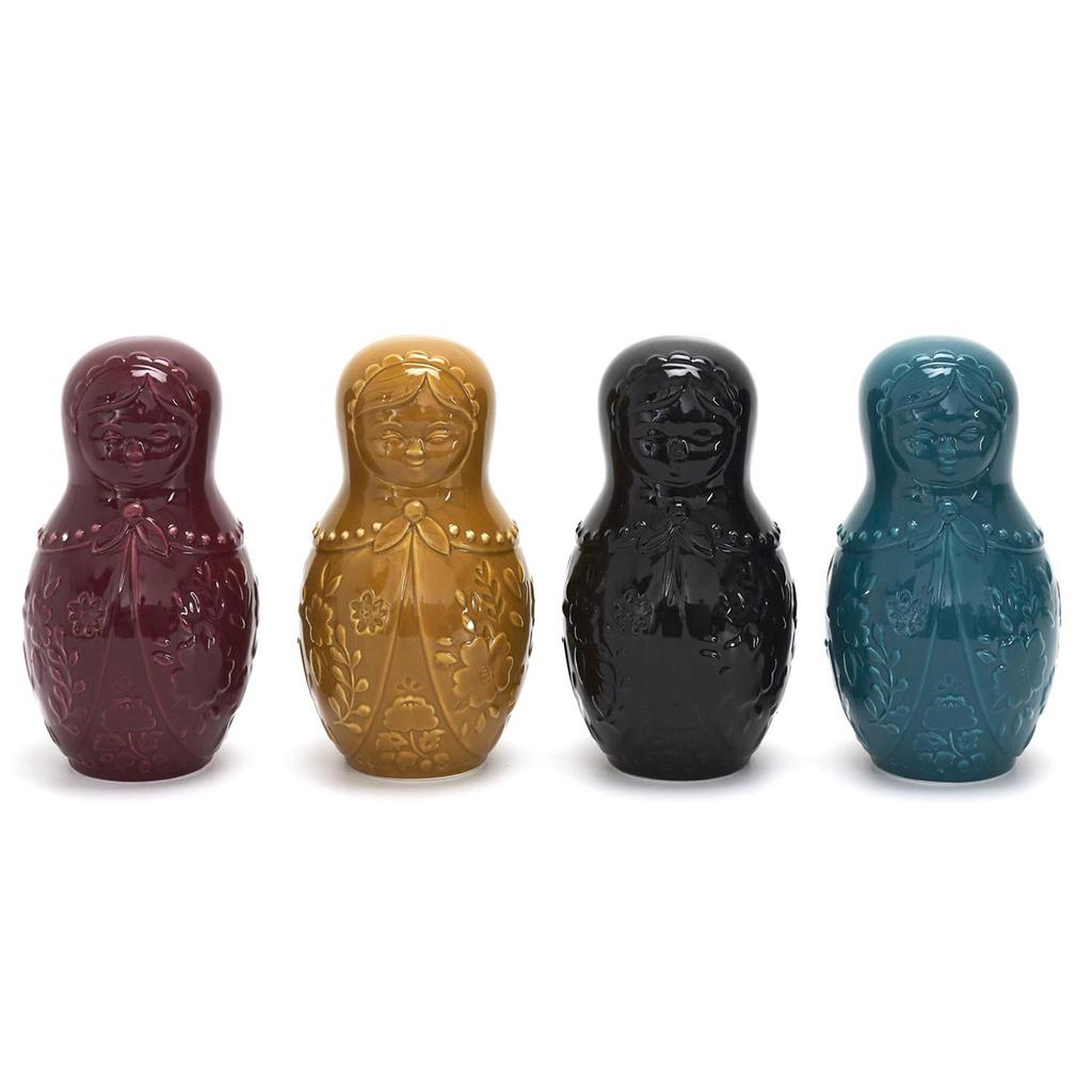 Les Trésors De Lily [A3670] - Керамическая копилка 'Русская кукла', охра - 20x11x10 см