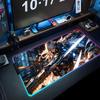 Аниме Девушка Меха Коврик для Мыши RGB Игровой Коврик для Мыши Большой LED Коврик Настольный Коврик для ПК Светящийся Коврик для Мыши Большие Коврики для Клавиатуры Настольный Ковер С