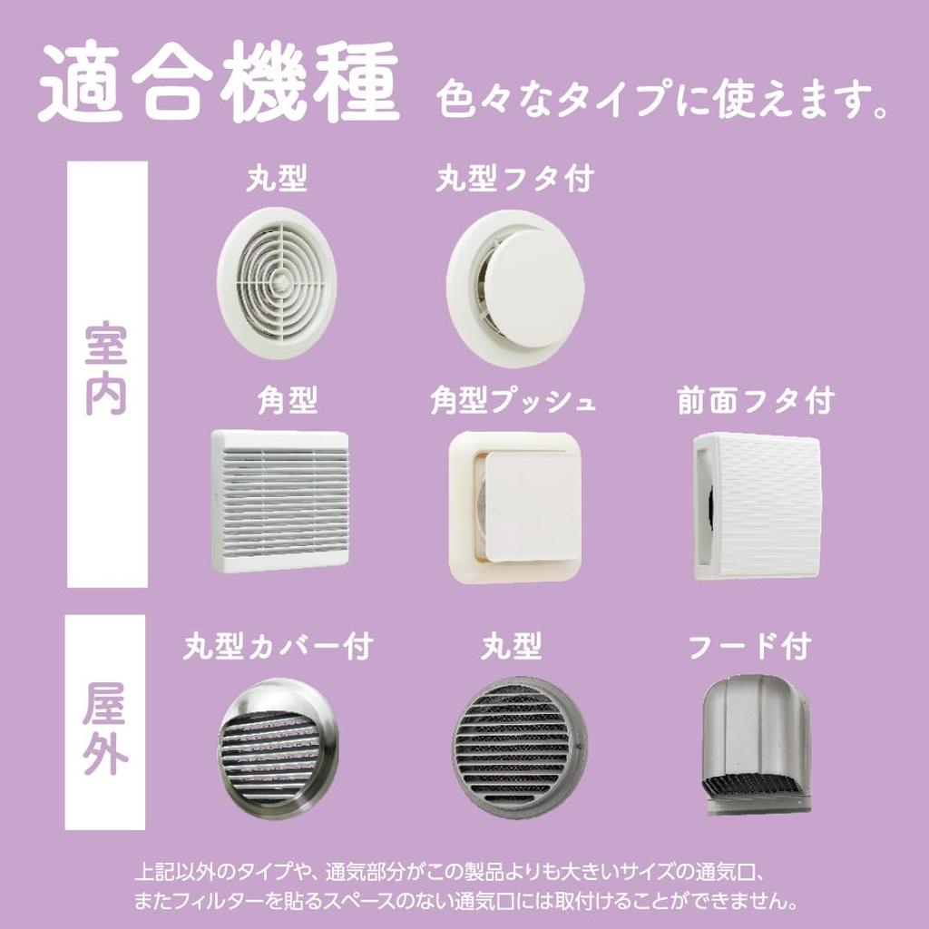 Toyo Aluminum AllerBlock Vent 21cm X Pack of for Indoor and Outdoor Simply Stick Pollen and Insect Easy Filtan Ventilation S5447 Filter, Approx. 21cm,