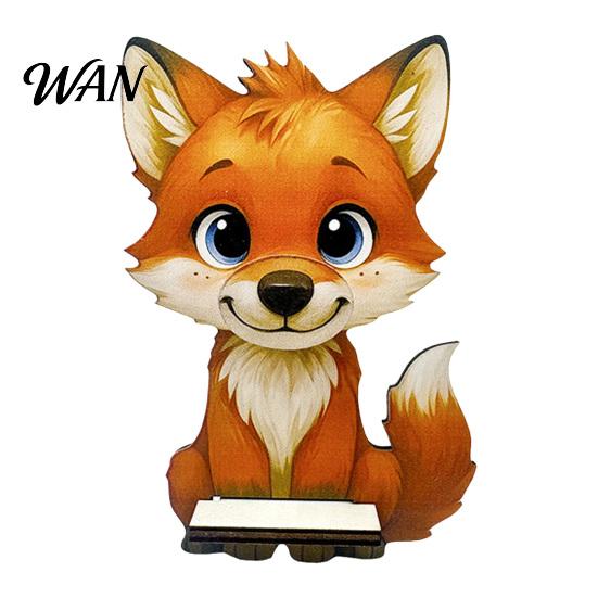Desktop Glasses Holder Cute Animal Holder, Wooden Cat Dog Panda Fox Eyeglasses Ornament Cartoon Eyeglass Stand Gift for Kids