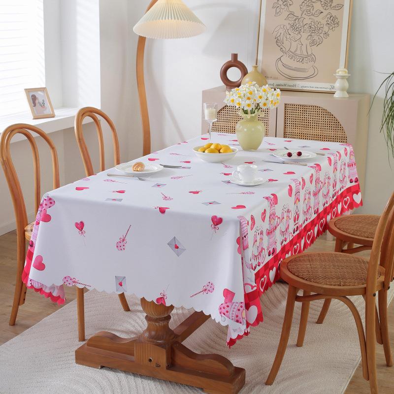 Скатерть 1шт водонепроницаемая и жиростойкая обеденная столовая обитая полиэфирной тканью