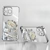 Кронштейн Crystal Lotus для iPhone16 Apple 15 Чехол для мобильного телефона 13 Huawei 14 Гальваническое покрытие без рамки 12 Прозрачный