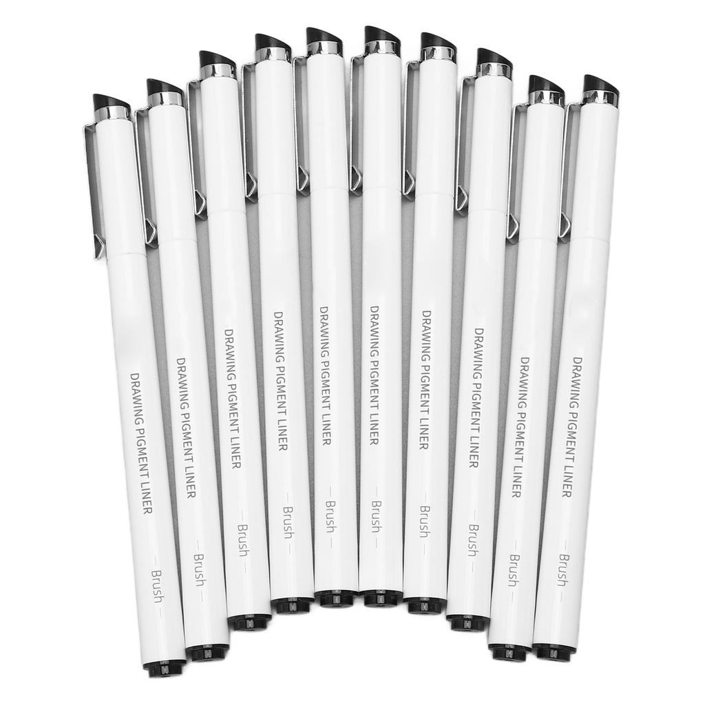 10PCS Waterproof Micro Line Pens Strong Coverage Micro Line Pens Anti Bleeding Color Manga Pens for