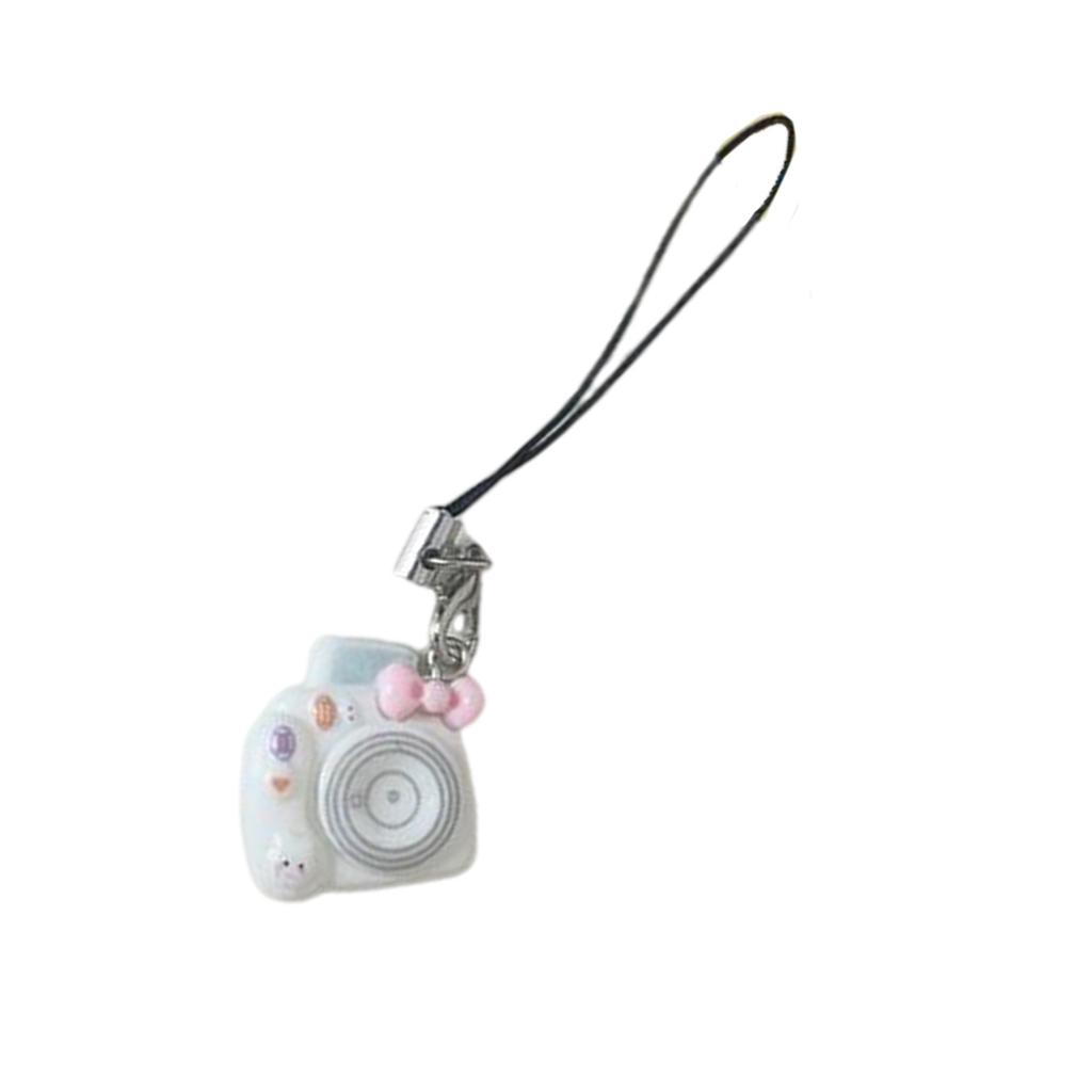 6 Color Option Miniature Camera Keychain Adorable Macaron Design Phone Lanyard Stylish Jewelry Charm For Backpacks