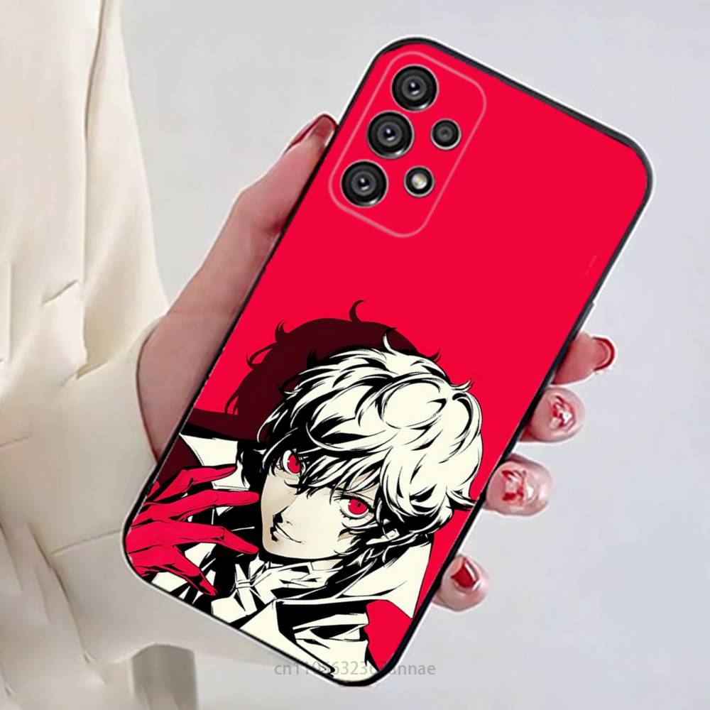 Игровой чехол для телефона P-Persona 5 для Samsung Galaxy A13, 21s, 22, 31, 32, 52, 53, 71, 80, A91, мягкий черный корпус