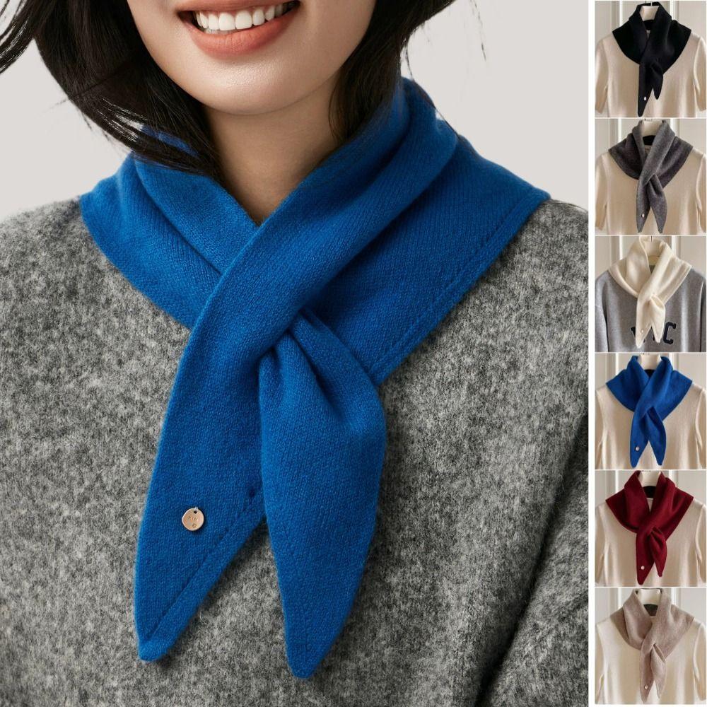 Bohemian Knitted Small Shawl Triangular Wraps All-match Triangle Scarf Women
