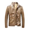 New Men's Pu Jacket Men's Trend Stand-up Collar Men's Locomotive Leather Jacket