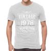 Мужская винтажная футболка 1978 года, выдержанная до совершенства, лимитированная серия, уличная одежда, футболка на день рождения, футболка с коротким рукавом, хлопковая футболка, топ