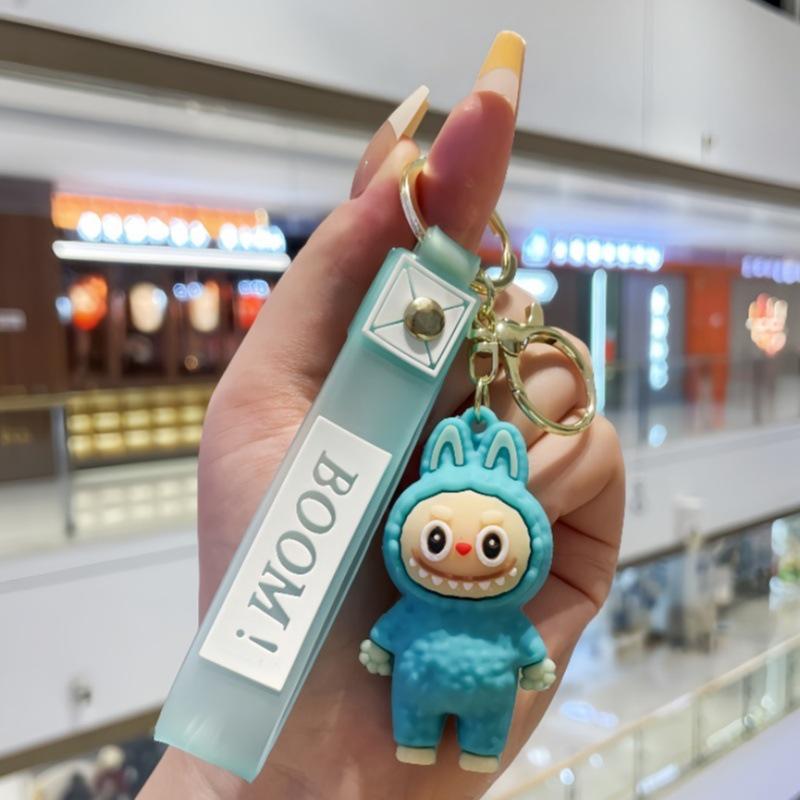 Брелок с изображением мультяшного барашка Лабу: Милая силиконовая кукла-сумка Labubu