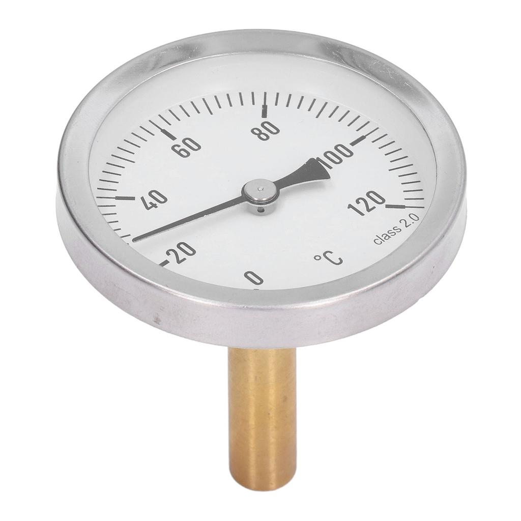 63mm Dial Thermometer Barbecue Pointer Type Thermometer 0‑120 Degrees C Bimetallic Temperature Gauge for